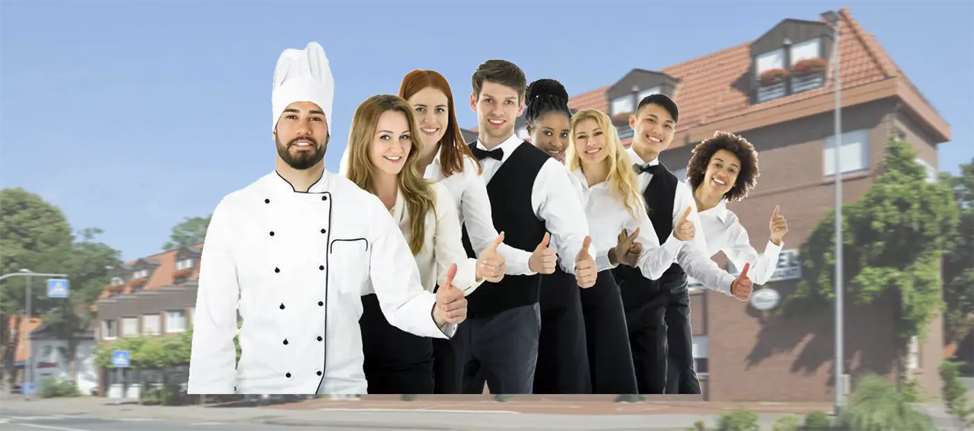 Photo: Satisfied young people in their job